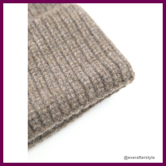 Merino Wool Ribbed Knit Beanie Classic Unisex Winter Hat Warm Cozy main image 5